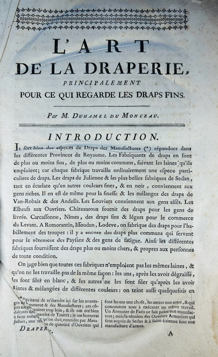 DUHAMEL DU MONCEAU &, LA PLATIÈRE - Art de la draperie. Art de friser. 1765-1780.-photo-4