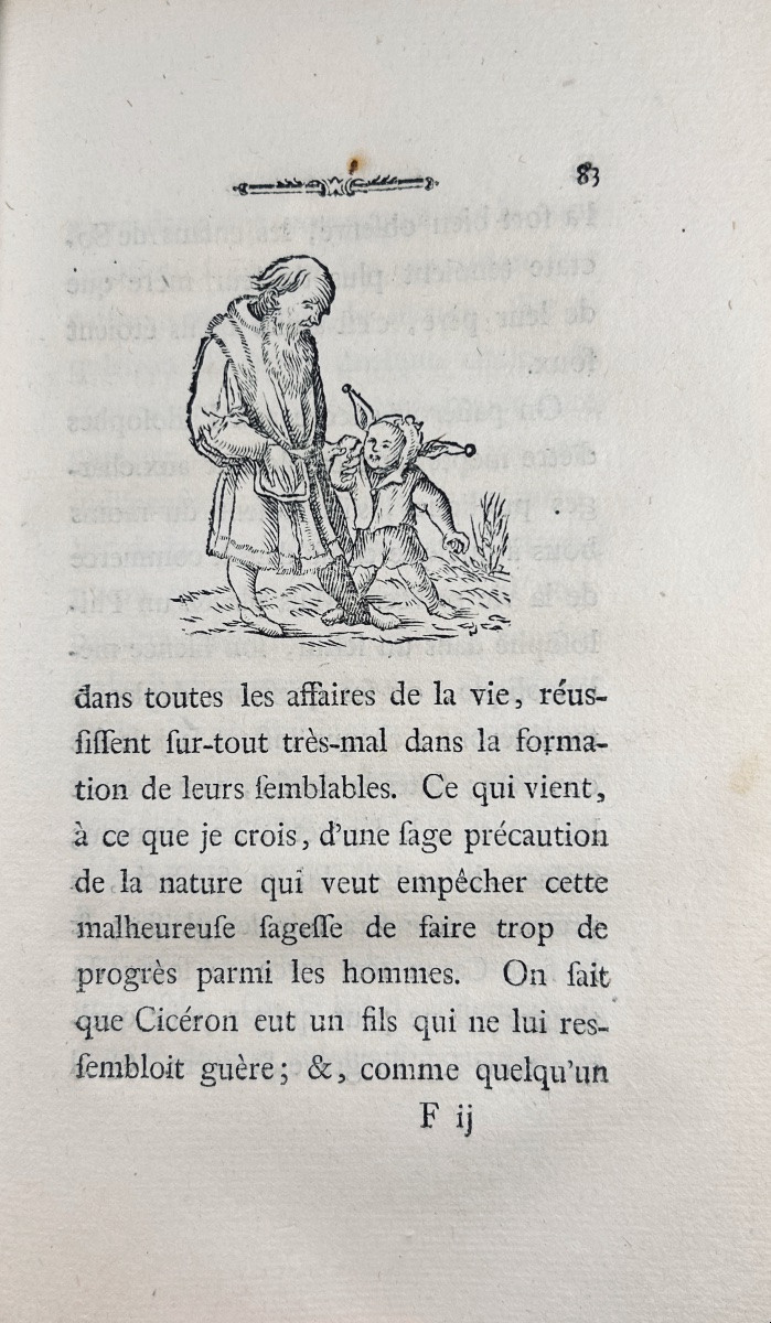 ÉRASME - Eloge de la folie. Thurneysen, 1780. Gravures d'après Holbein. Reliure d'époque.-photo-3