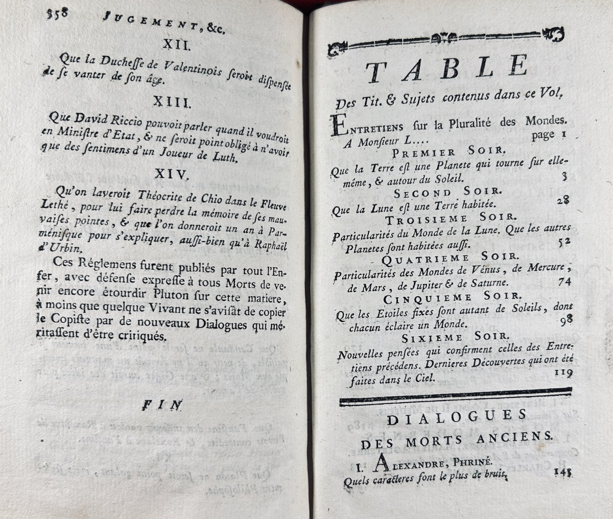 Fontenelle - Conversations On The Plurality Of Worlds. Mossy, 1780. Contemporary Full Calfskin Binding.-photo-5