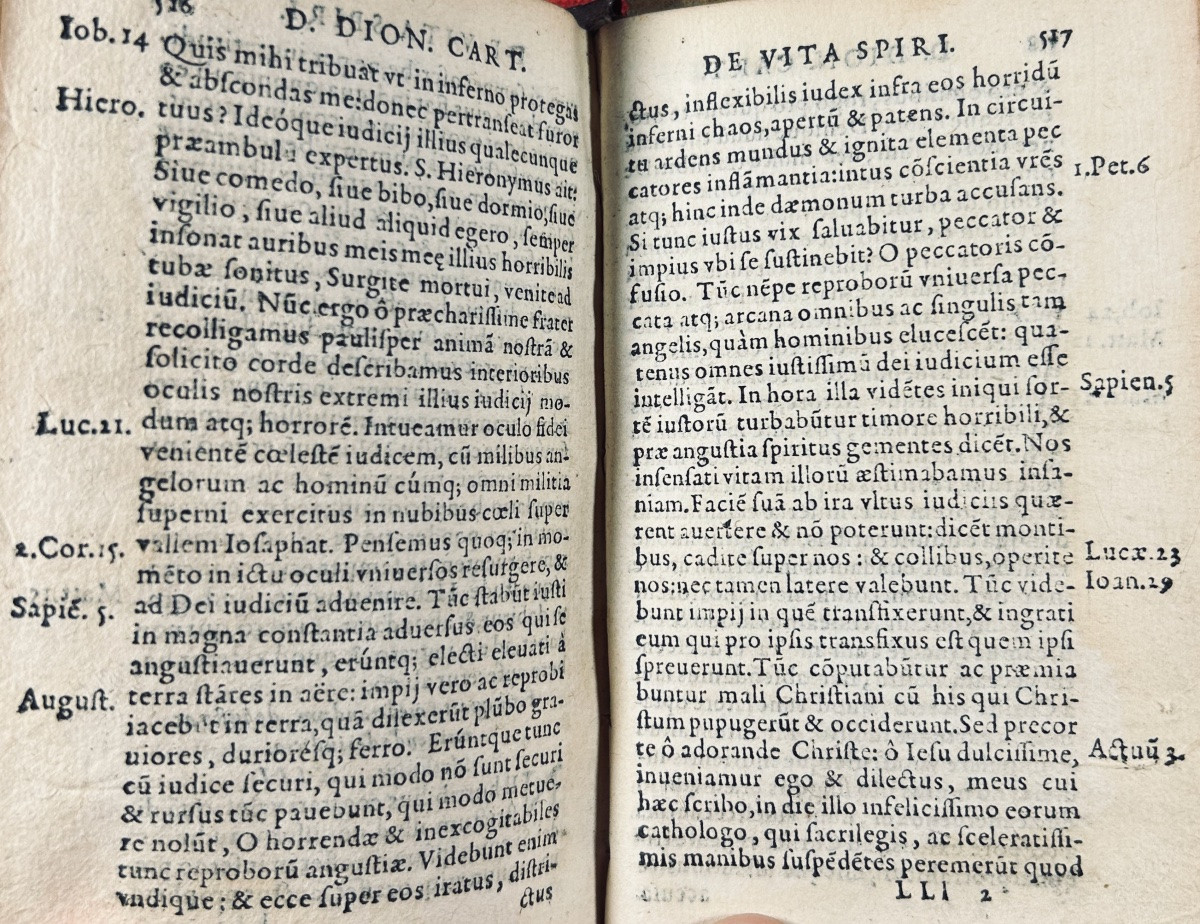 GERSON - MORLAIS - LE CHARTREUX - Recueil de textes religieux. 1579, reliure en peau de truie.-photo-4