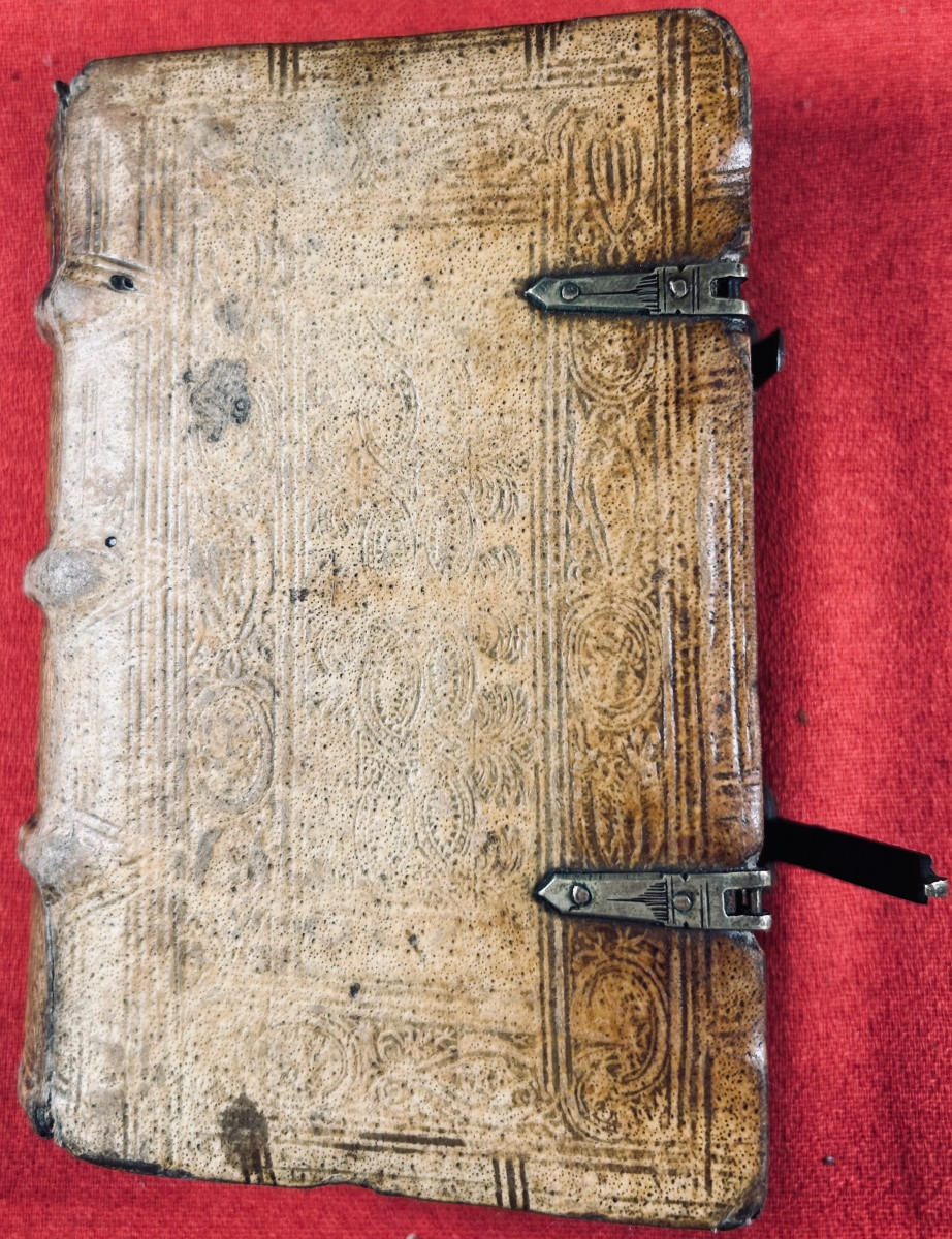 GERSON - MORLAIS - LE CHARTREUX - Recueil de textes religieux. 1579, reliure en peau de truie.-photo-8