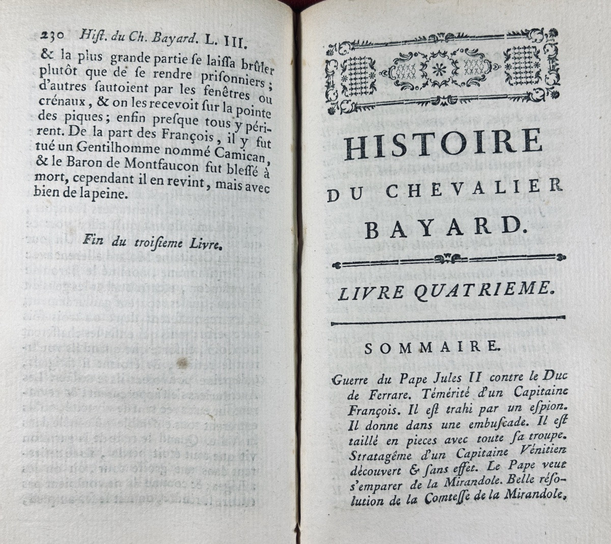 Guyard De Berville - History Of Pierre Terrail Known As The Knight Bayard. Lyon, 1786. -photo-3
