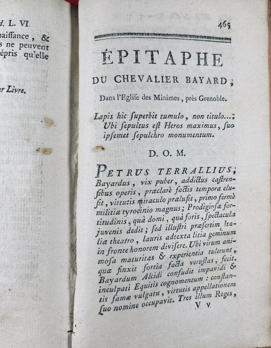 Guyard De Berville - History Of Pierre Terrail Known As The Knight Bayard. Lyon, 1786. -photo-6