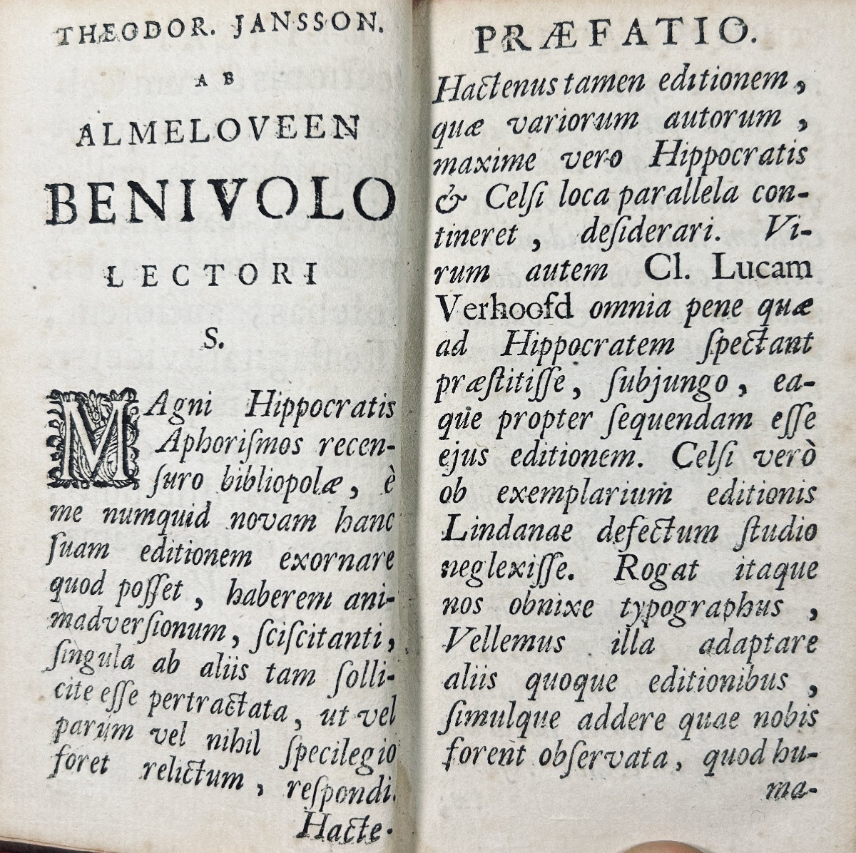 Hippocrates & Celsi - Aphorismi, Variorum Auctotum, Maxim. Langerak, 1732, Period Binding.-photo-3