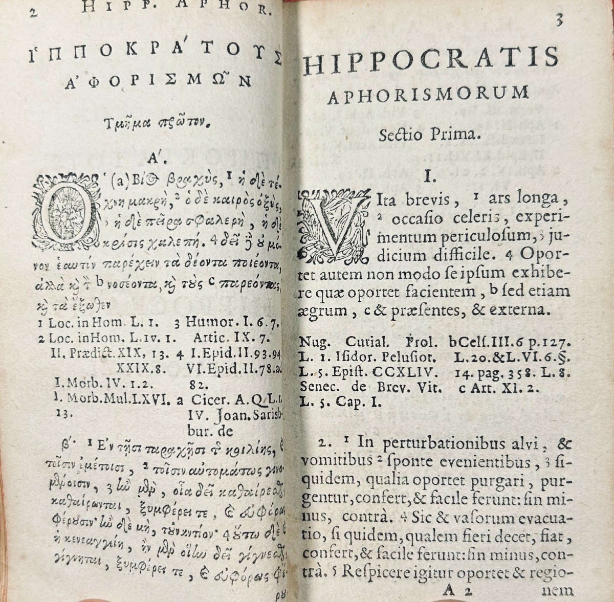 Hippocrates & Celsi - Aphorismi, Variorum Auctotum, Maxim. Langerak, 1732, Period Binding.-photo-1