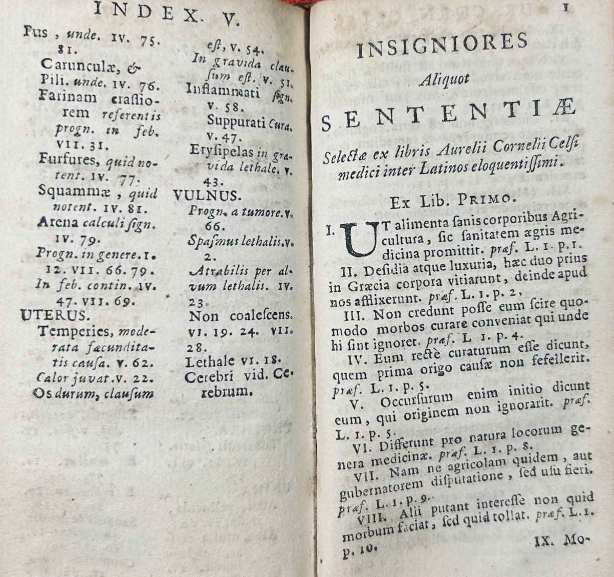 Hippocrates & Celsi - Aphorismi, Variorum Auctotum, Maxim. Langerak, 1732, Period Binding.-photo-6