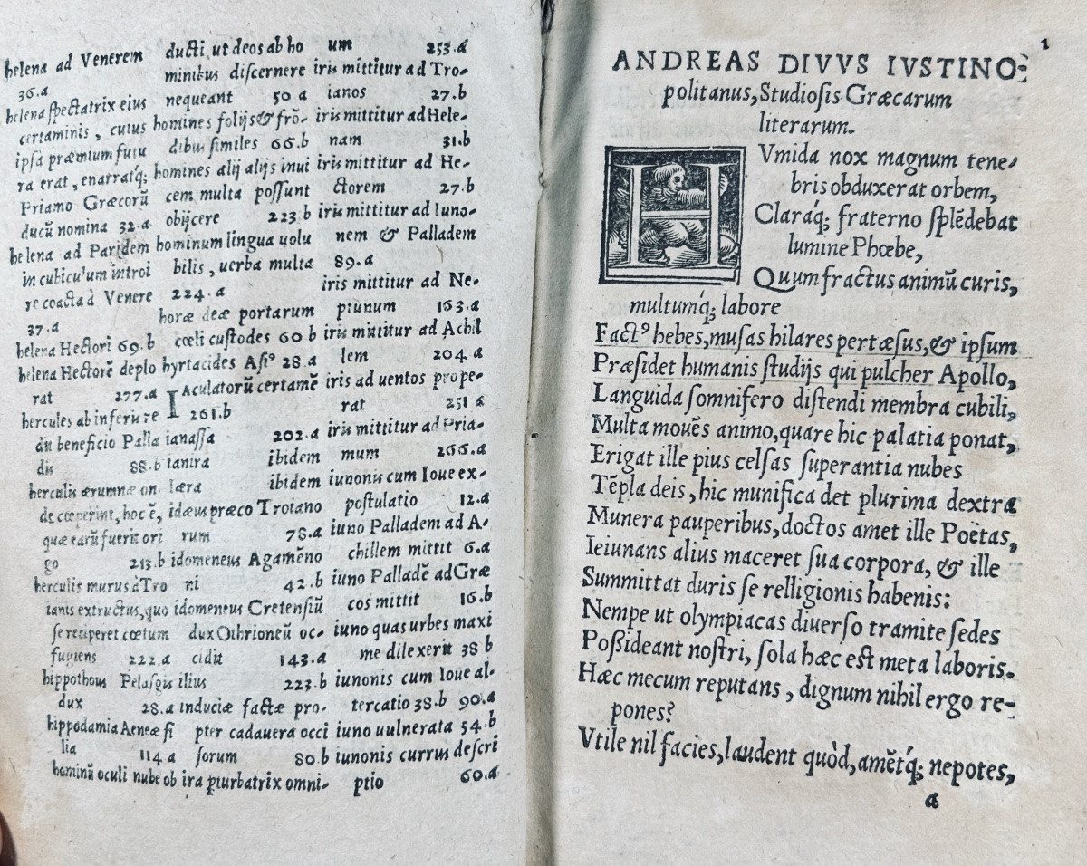 HOMÈRE - Ilias ad verbum translata Dino. Solingen, Soter, 1540, reliure en peau de truie.-photo-1