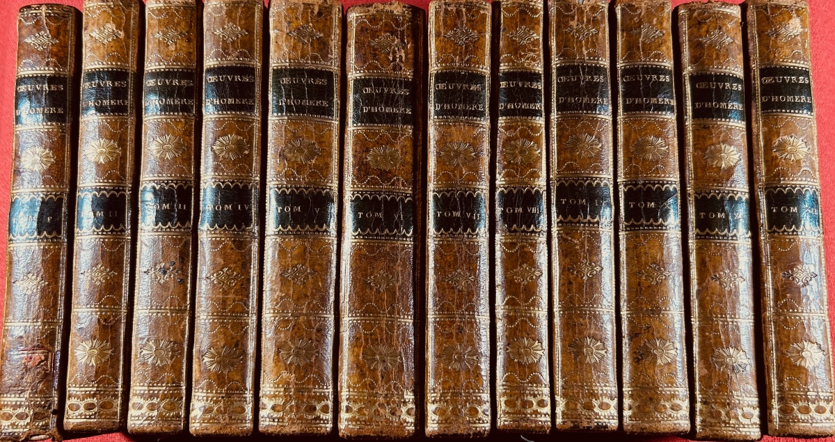 Homer - The Iliad And The Odyssey. Didot The Elder, 1787, In Period Speckled Calfskin Bindings. -photo-2