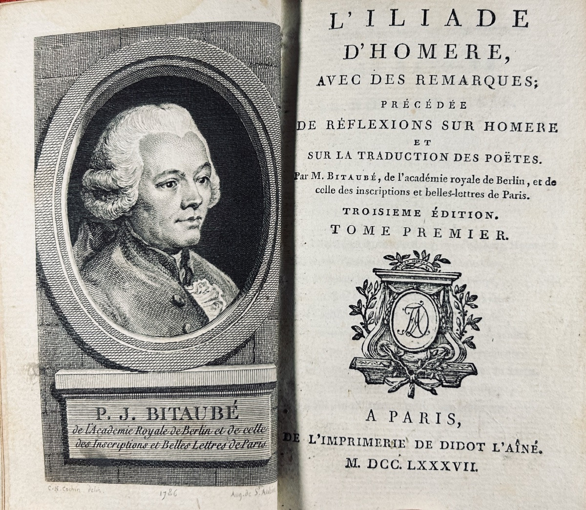 Homer - The Iliad And The Odyssey. Didot The Elder, 1787, In Period Speckled Calfskin Bindings. -photo-3