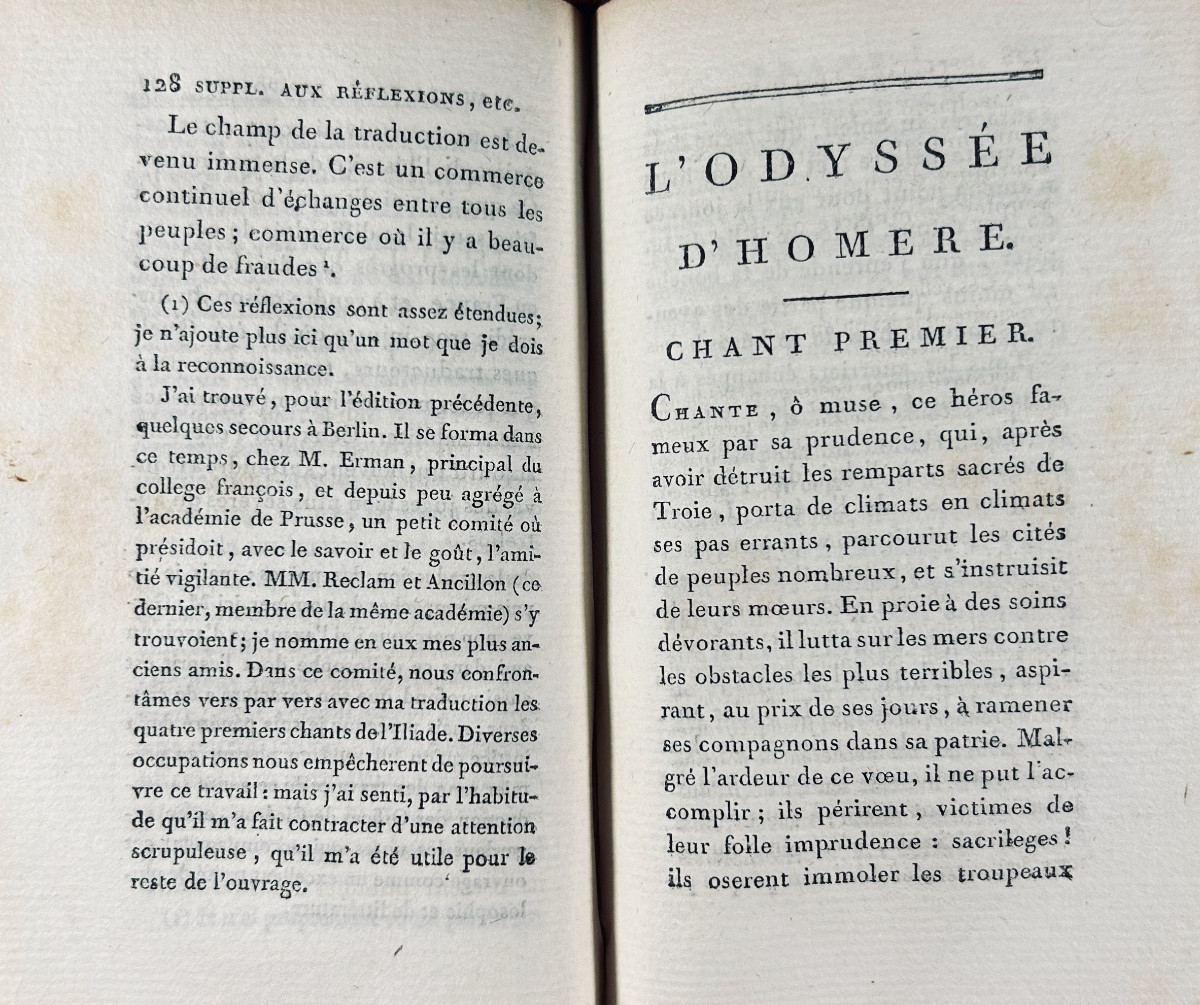 Homer - The Iliad And The Odyssey. Didot The Elder, 1787, In Period Speckled Calfskin Bindings. -photo-8