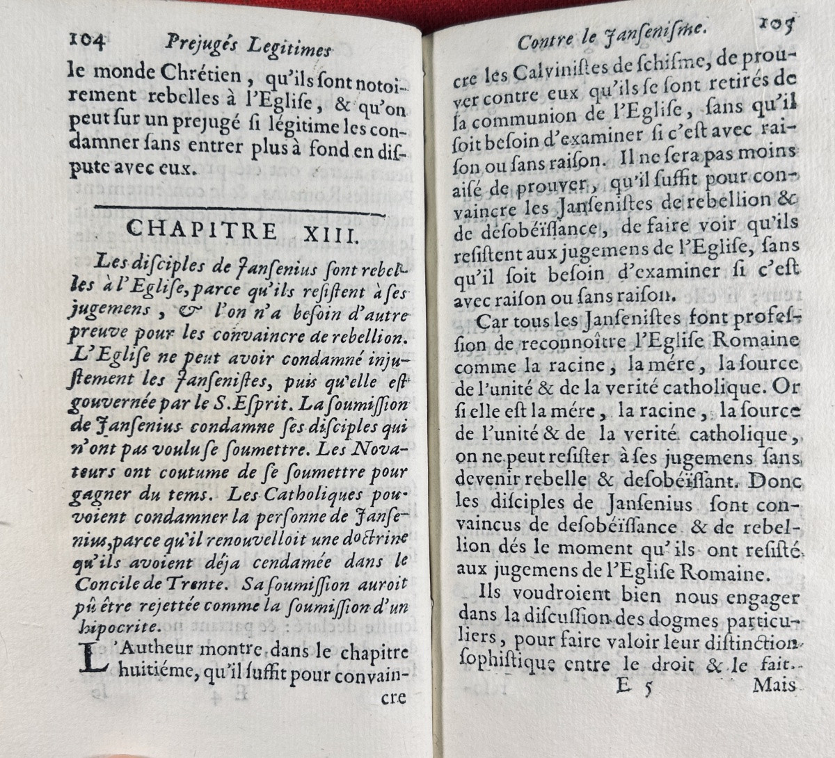[LA VILLE (François de)] - Préjugés légitimes contre le Jansénisme. 1688, reliure aux armes.-photo-7