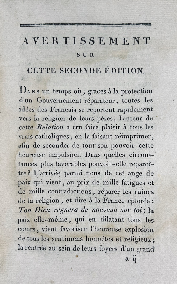 [LABICHE DE REIGNEFORT] - Relation très-détaillée de ce qu'ont souffert, les prêtres. 1801.-photo-2