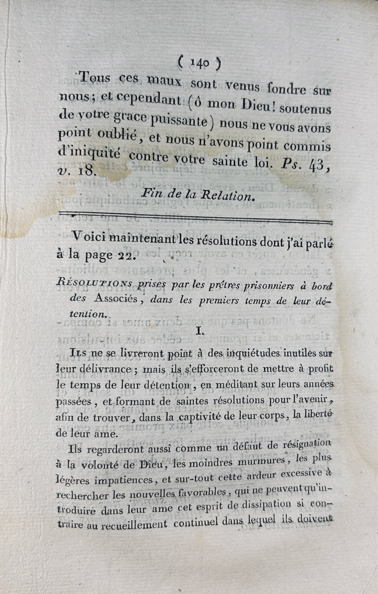 [LABICHE DE REIGNEFORT] - Relation très-détaillée de ce qu'ont souffert, les prêtres. 1801.-photo-4
