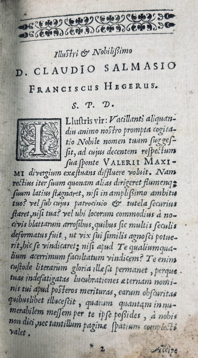 MAXIMI - Valerii Maximi Dictorum Factorumque Memorabilium. Heger, 1640, reliure vélin d'époque.-photo-2