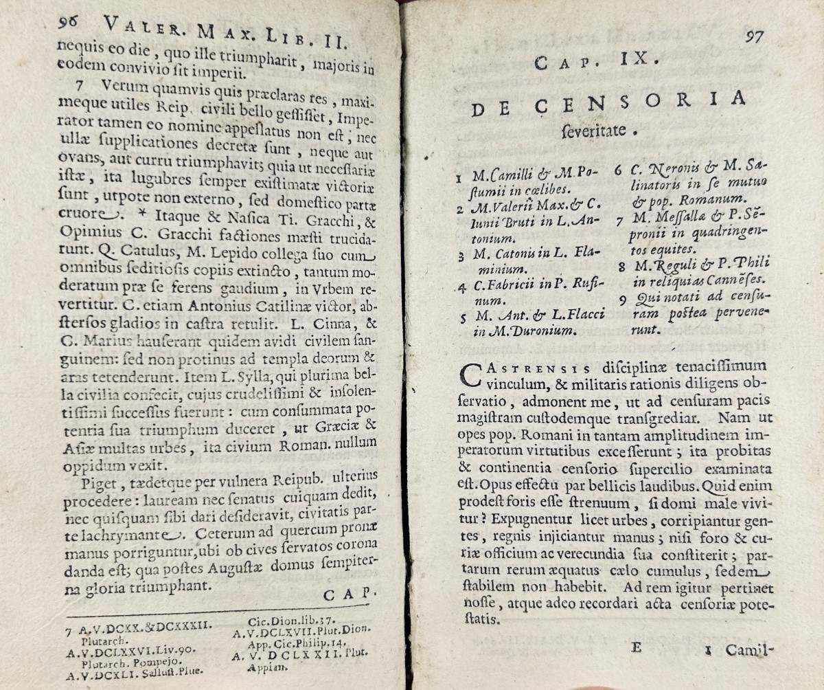 MAXIMI - Valerii Maximi Dictorum Factorumque Memorabilium. Heger, 1640, reliure vélin d'époque.-photo-2