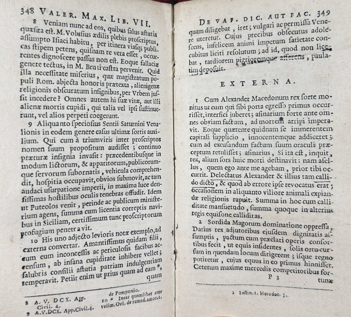 MAXIMI - Valerii Maximi Dictorum Factorumque Memorabilium. Heger, 1640, reliure vélin d'époque.-photo-4