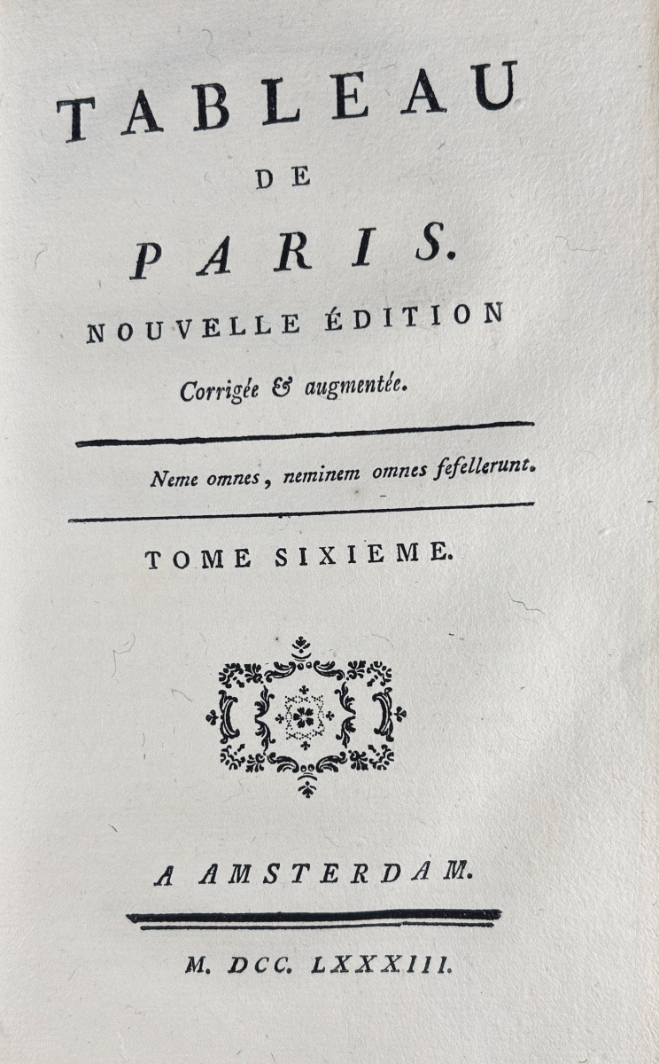 [MERCIER (Louis-Sébastien)] - Tableau de Paris. Amsterdam, 1783-1788, reliures d'époque.-photo-8