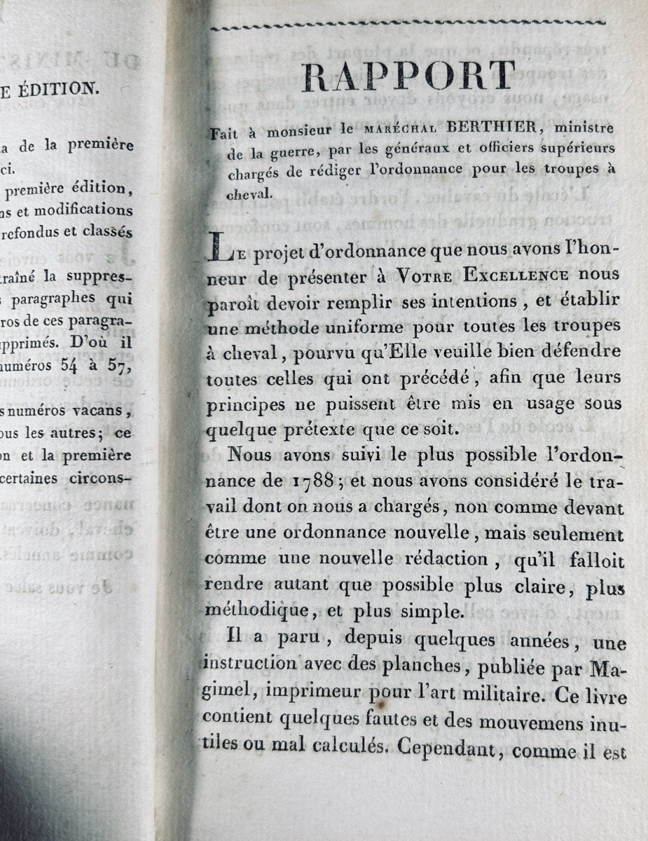 [MILITARIA] - Ordonnance provisoire sur l'exercice et les manoeuvres de la cavalerie. 1808.-photo-2