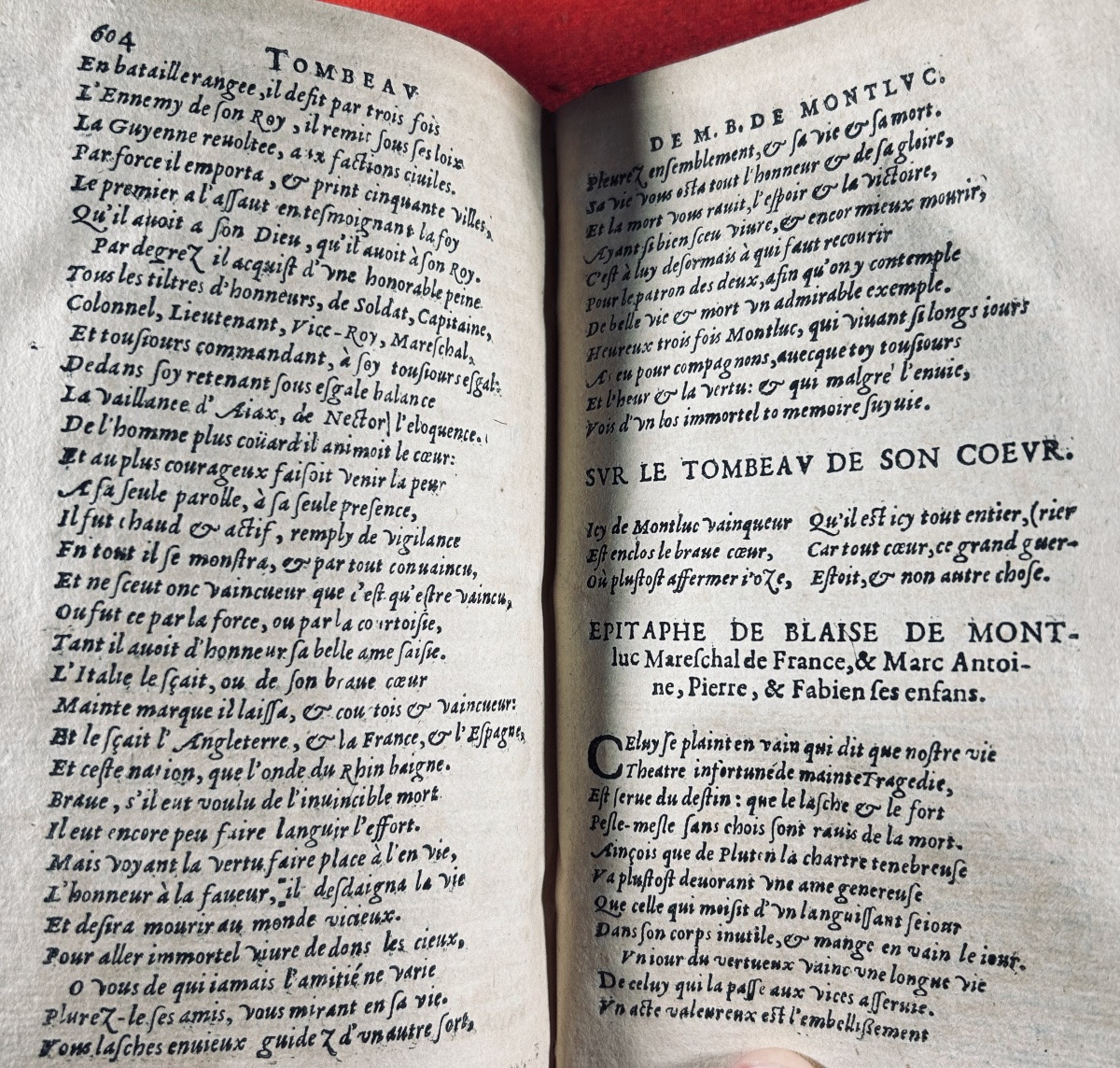MONTLUC - Commentaires de messire Blaise de Montluc Maréchal de France. 1626, reliure en vélin.-photo-4