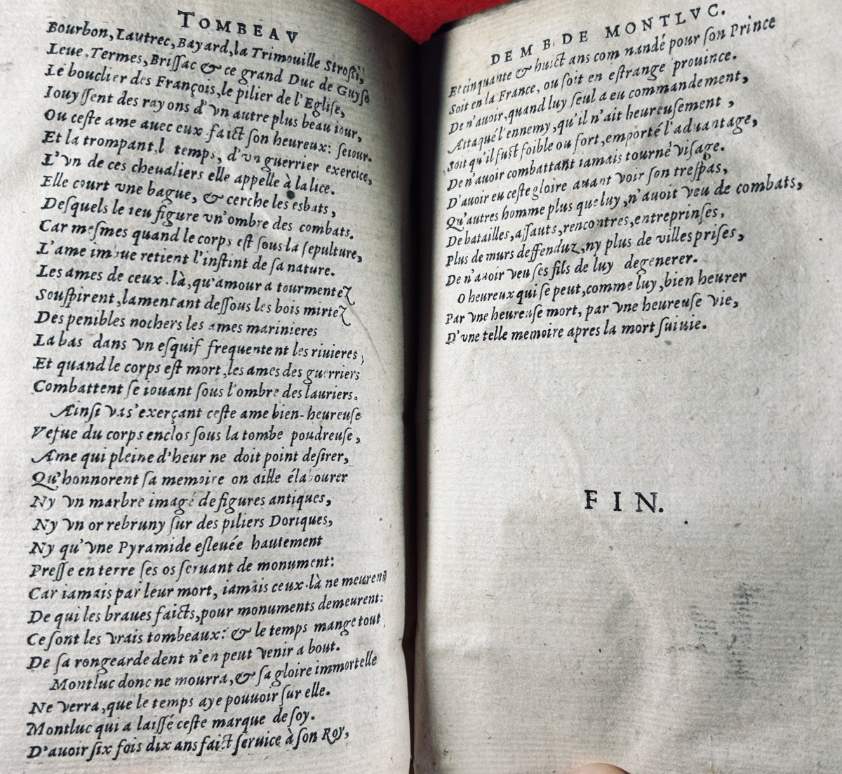 MONTLUC - Commentaires de messire Blaise de Montluc Maréchal de France. 1626, reliure en vélin.-photo-5