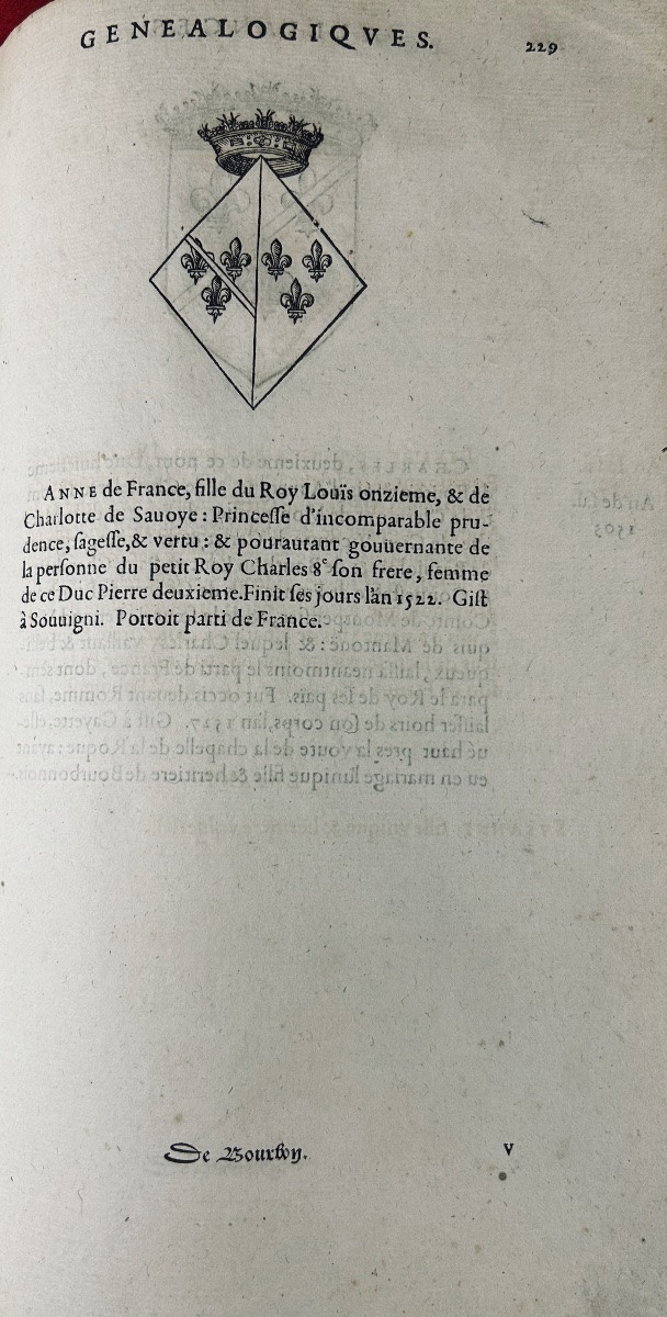 PARADIN (Claude) - Alliances généalogiques des rois et princes de Gaule. Genève, Tournes, 1606.-photo-2
