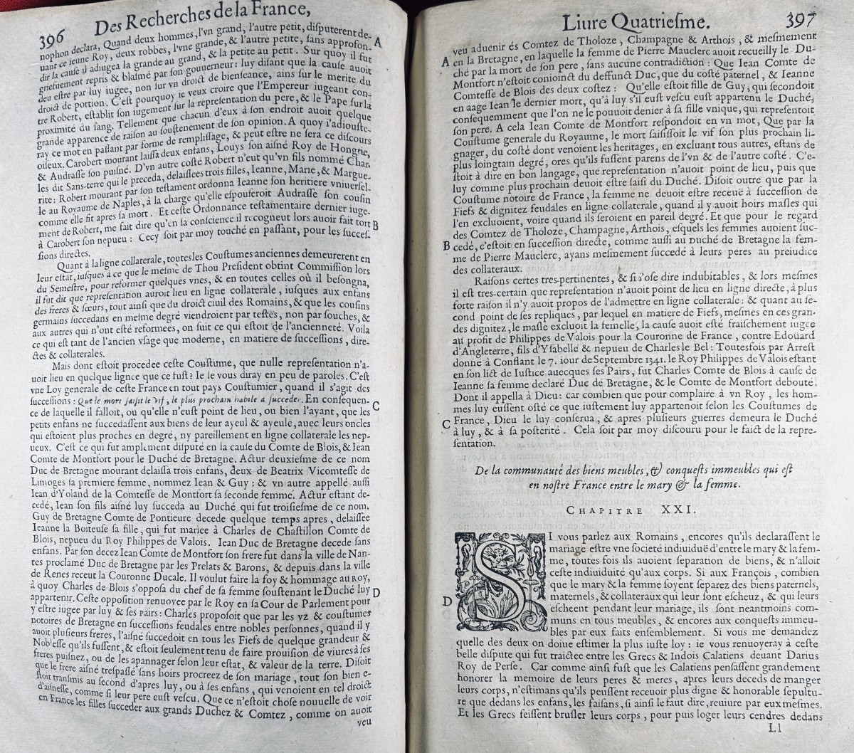 Pasquier (estienne) - Estienne Pasquier's Research Into France. At Sonnius, 1621.-photo-3