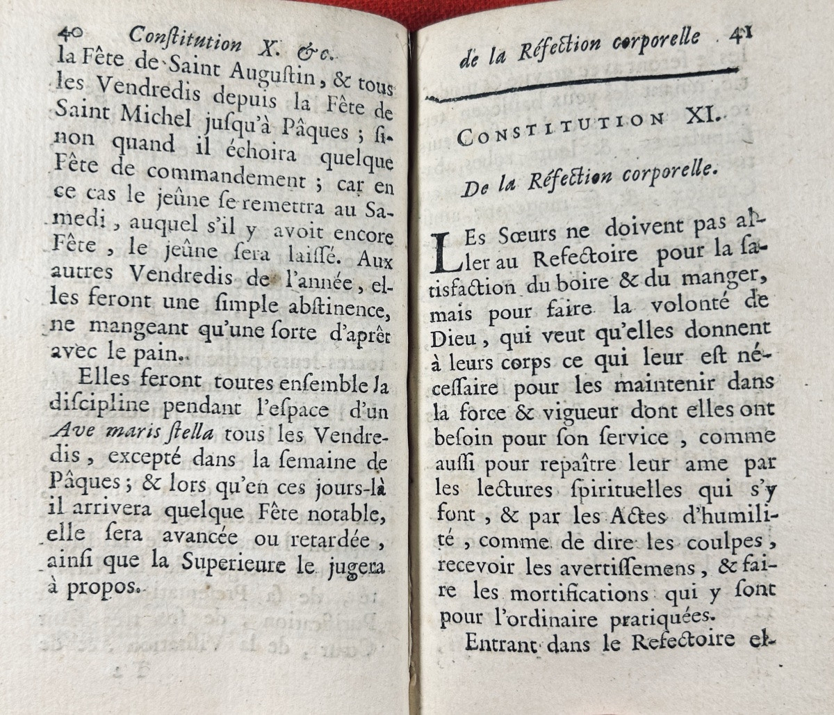 [RELIGION] - Vive Jésus et Marie. Règles de Saint Augustin. Caen, 1737, reliure de l'époque.-photo-1