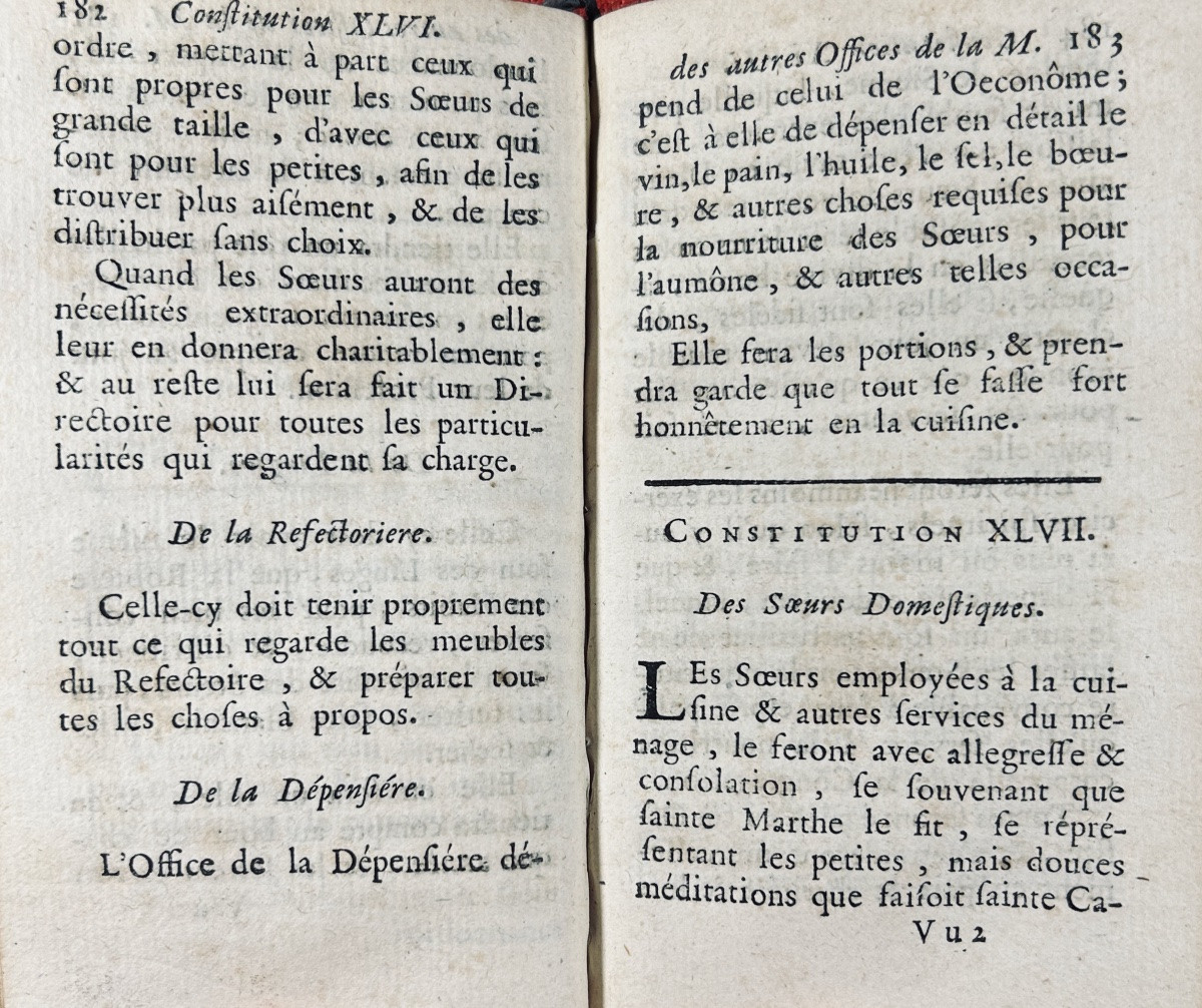 [RELIGION] - Vive Jésus et Marie. Règles de Saint Augustin. Caen, 1737, reliure de l'époque.-photo-3