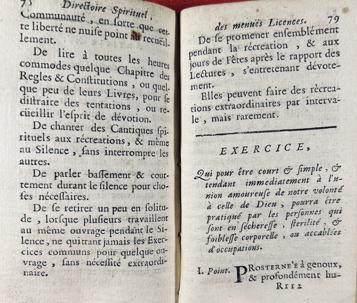 [RELIGION] - Vive Jésus et Marie. Règles de Saint Augustin. Caen, 1737, reliure de l'époque.-photo-5