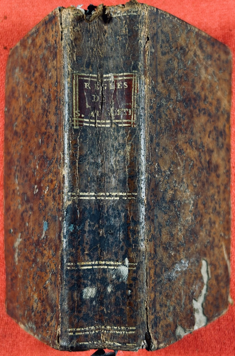 [RELIGION] - Vive Jésus et Marie. Règles de Saint Augustin. Caen, 1737, reliure de l'époque.-photo-6
