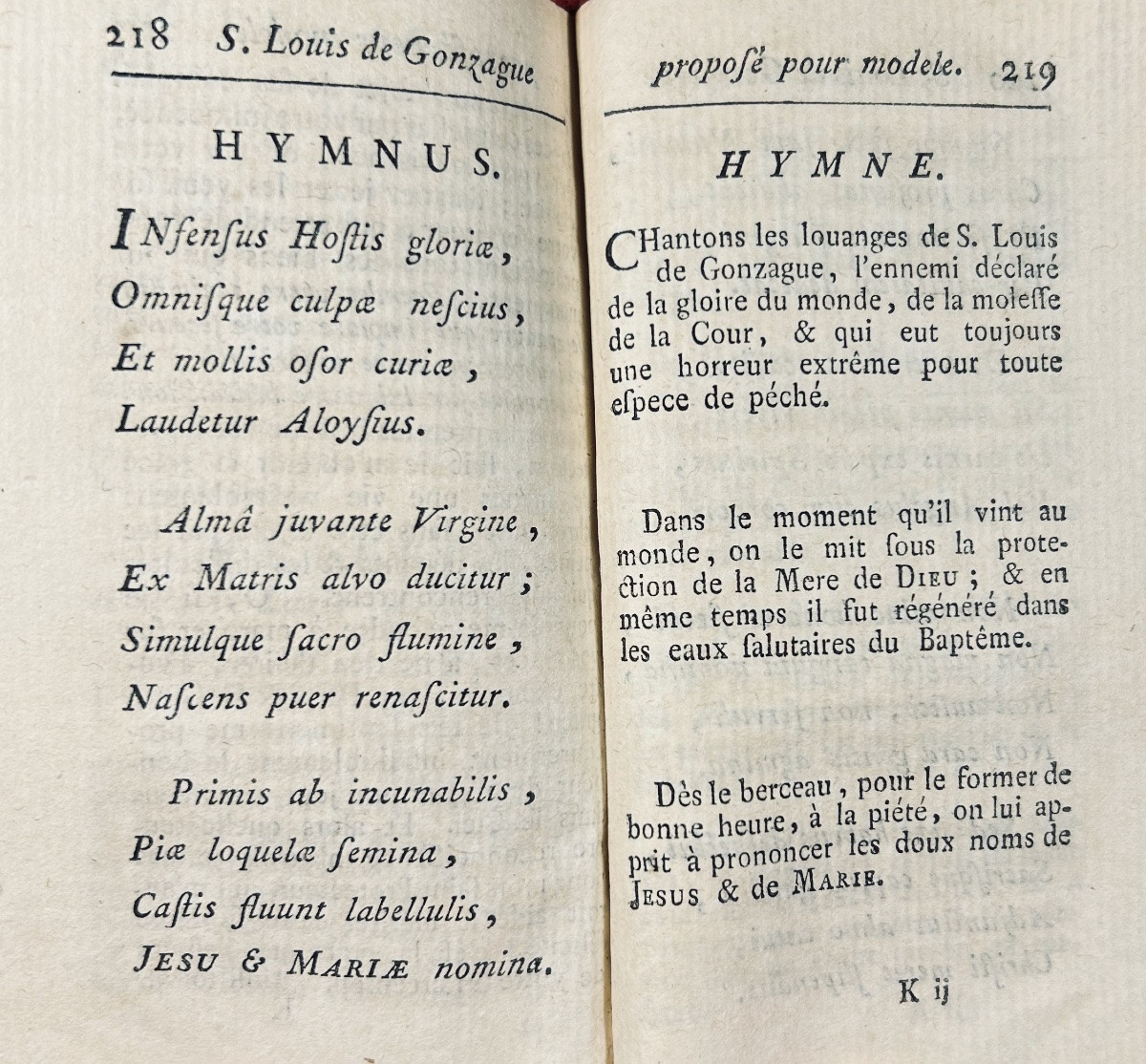 [RELIGION] Saint Louis de Gonzague proposé pour modèle d'une sainte vie. 1762, reliure d'époque-photo-5