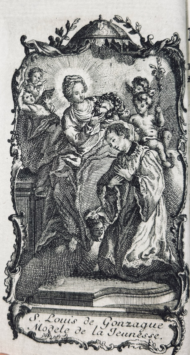 [RELIGION] Saint Louis de Gonzague proposé pour modèle d'une sainte vie. 1762, reliure d'époque