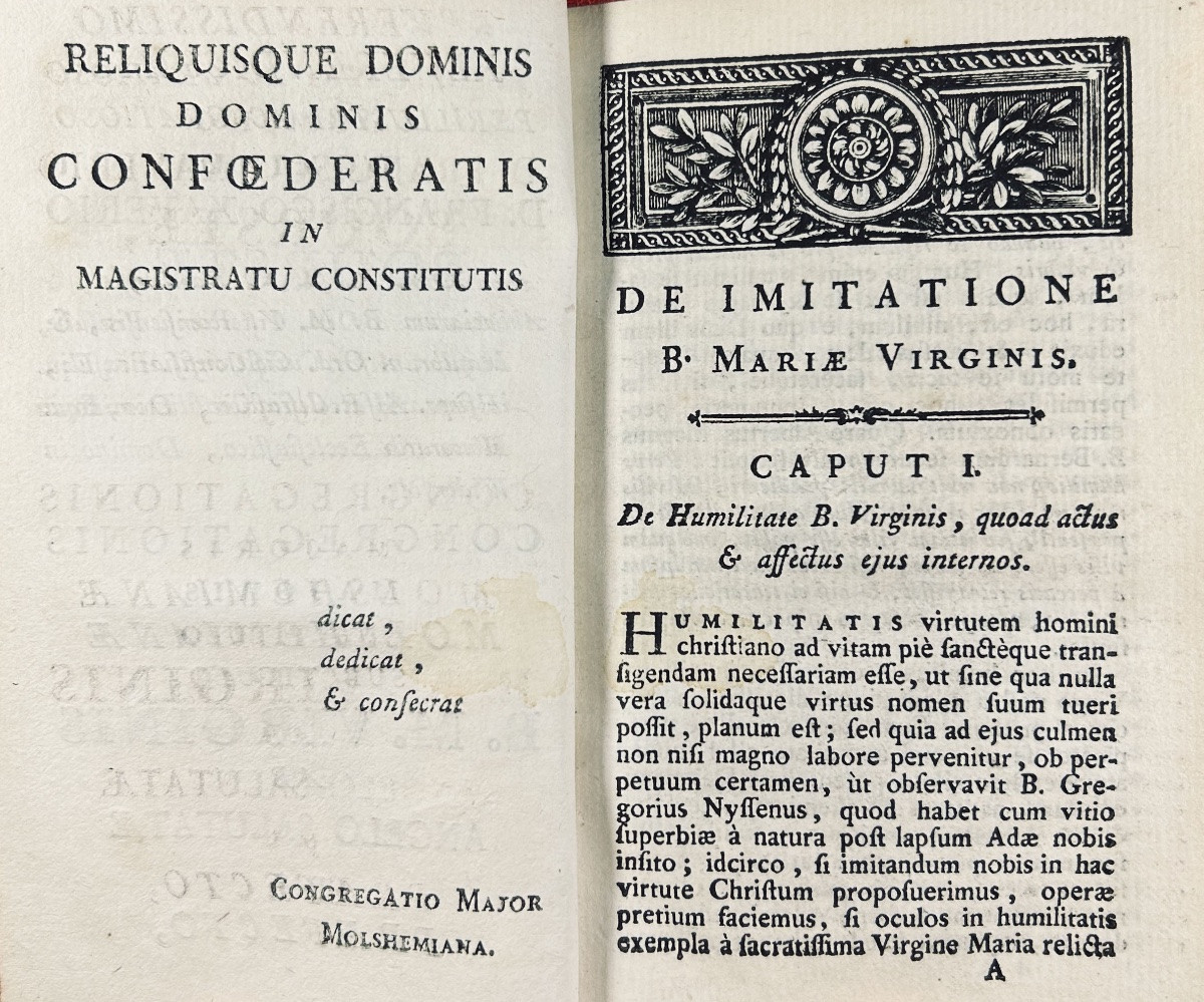 [RELIGION] - De imitatione dominae nostrae B. V. Mariae. Levrault, 1783, reliure d'époque.-photo-3