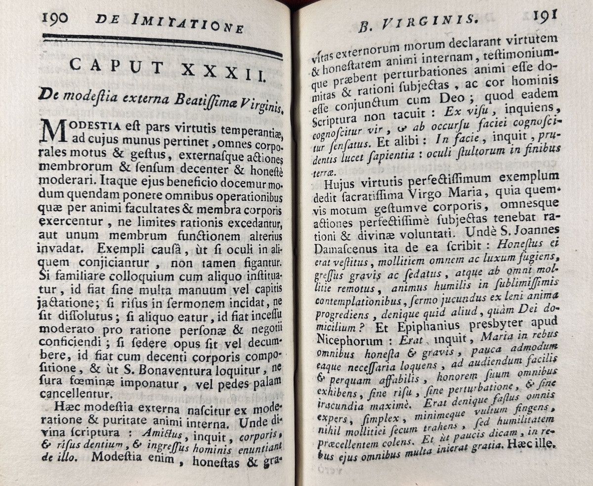 [RELIGION] - De imitatione dominae nostrae B. V. Mariae. Levrault, 1783, reliure d'époque.-photo-3