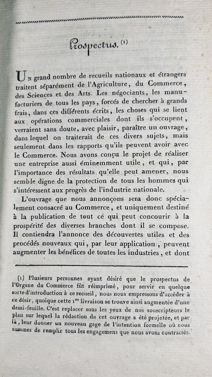 [COMMERCE] - L'organe du commerce et des manufactures. Organe et du Commerce, 1820, relié.-photo-3