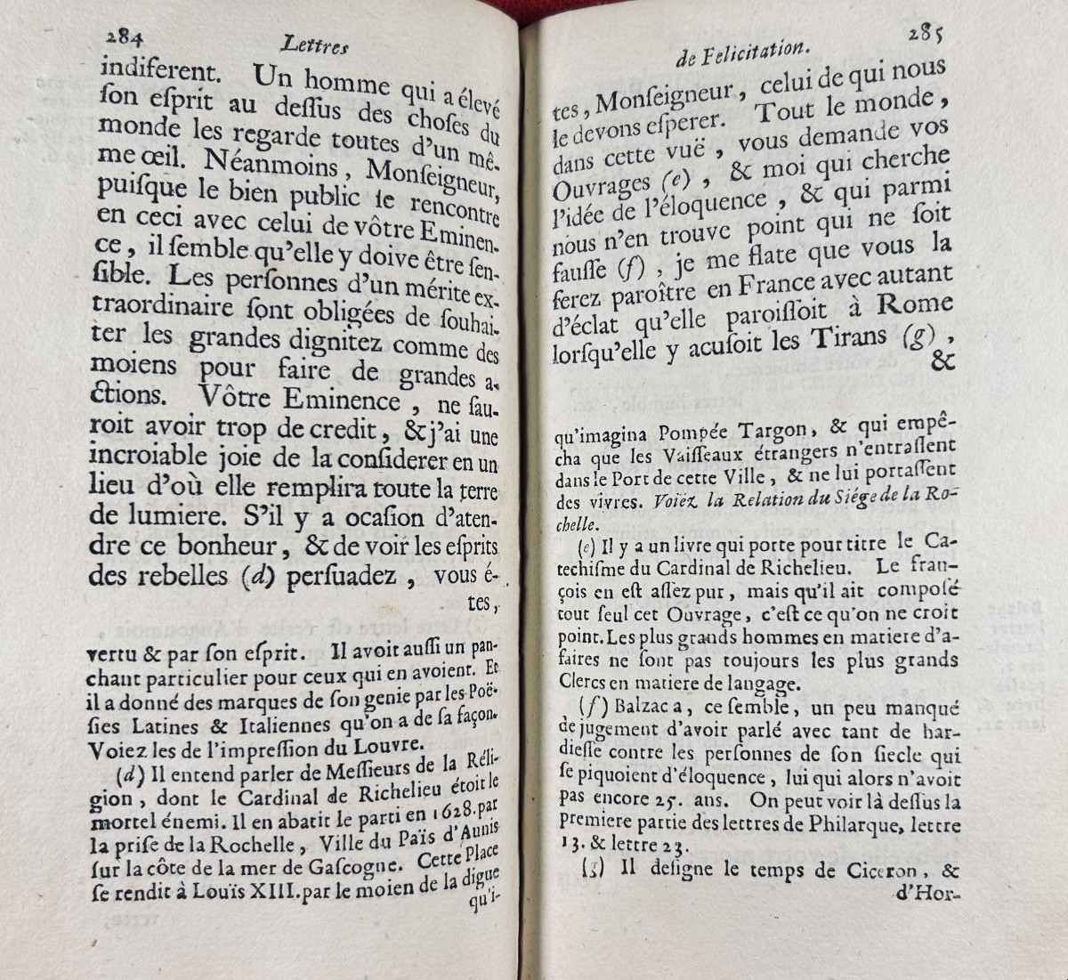 RICHELET (César-Pierre) - Les plus belles lettres françoises sur toutes sortes de sujets. 1699.-photo-3