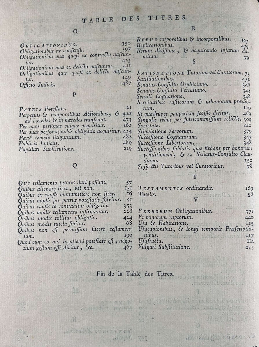 Serres (c.) - The Institutions Of French Law Following The Order Of Those Of Justinian. 1771.-photo-3