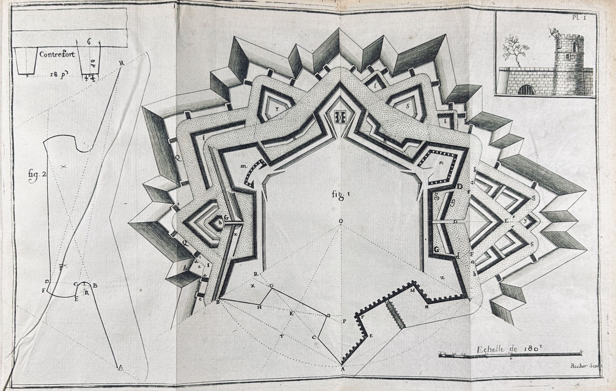 TRINCANO - Élémens de fortification, de l'attaque et de la défense des places. Musier, 1768.-photo-2