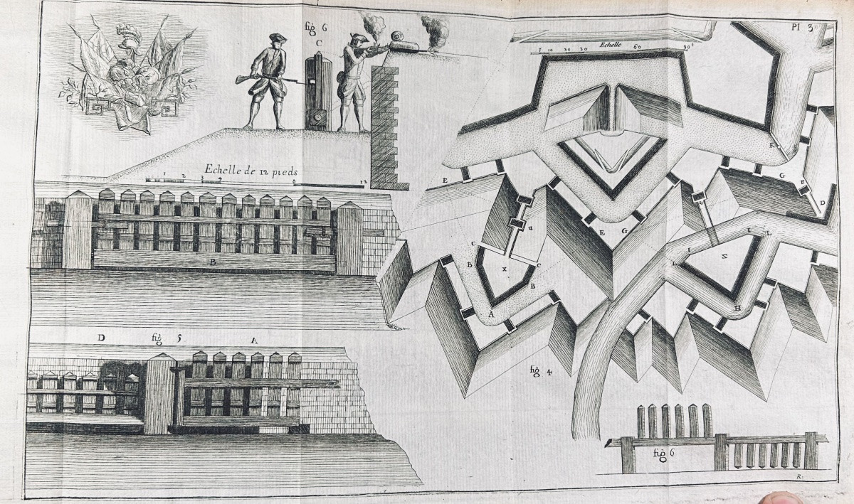 TRINCANO - Élémens de fortification, de l'attaque et de la défense des places. Musier, 1768.-photo-4