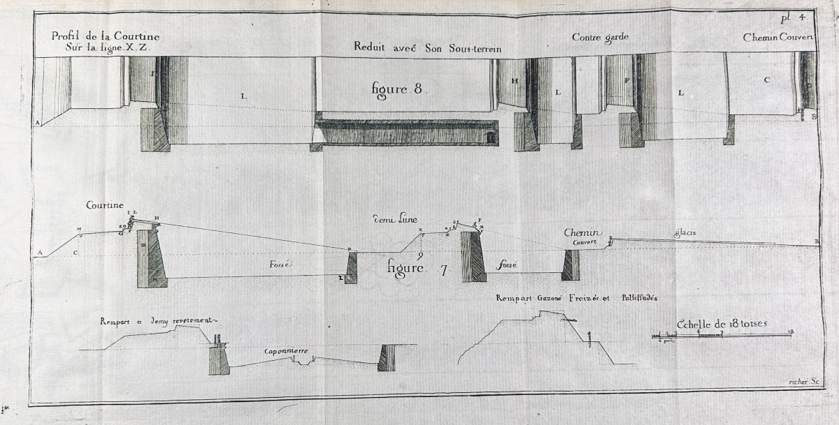 TRINCANO - Élémens de fortification, de l'attaque et de la défense des places. Musier, 1768.-photo-1