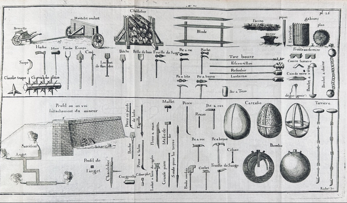 TRINCANO - Élémens de fortification, de l'attaque et de la défense des places. Musier, 1768.-photo-4