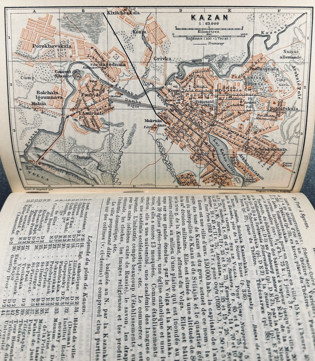 Baedeker (karl) - Russia. Traveler's Handbook. Baedeker & Ollendorff, 1897, Red Cardboard Binding.-photo-6