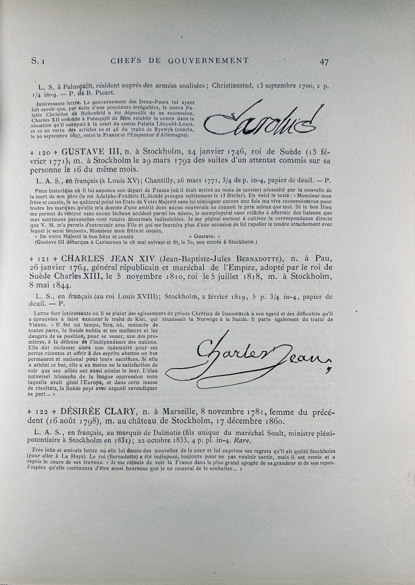 [bibliography] - Charavay - Autograph Letters Comprising The Collection Of Alfred Bovet. 1885-photo-3