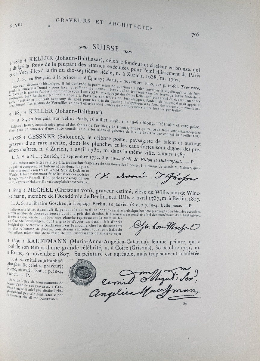 [bibliography] - Charavay - Autograph Letters Comprising The Collection Of Alfred Bovet. 1885-photo-7