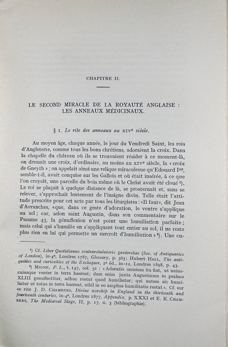 BLOCH (Marc) - Les rois thaumaturges. Strasbourg, Librairie Istra, 1924, broché à faire relier.-photo-2