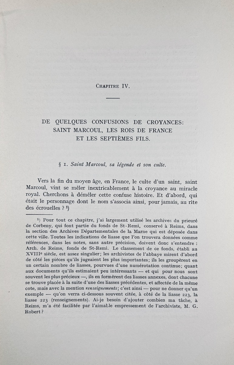 BLOCH (Marc) - Les rois thaumaturges. Strasbourg, Librairie Istra, 1924, broché à faire relier.-photo-4