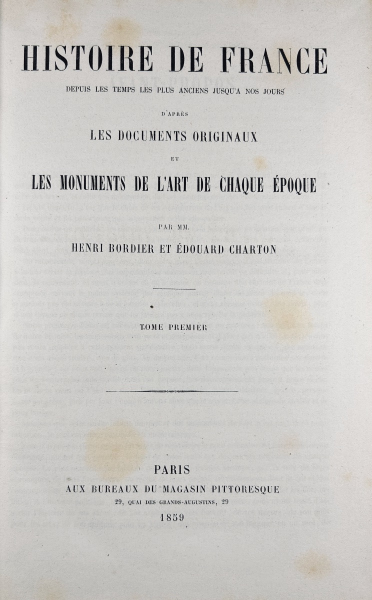 Bordier & Charton - History Of France From The Earliest Times. 1859, Contemporary Binding.-photo-4