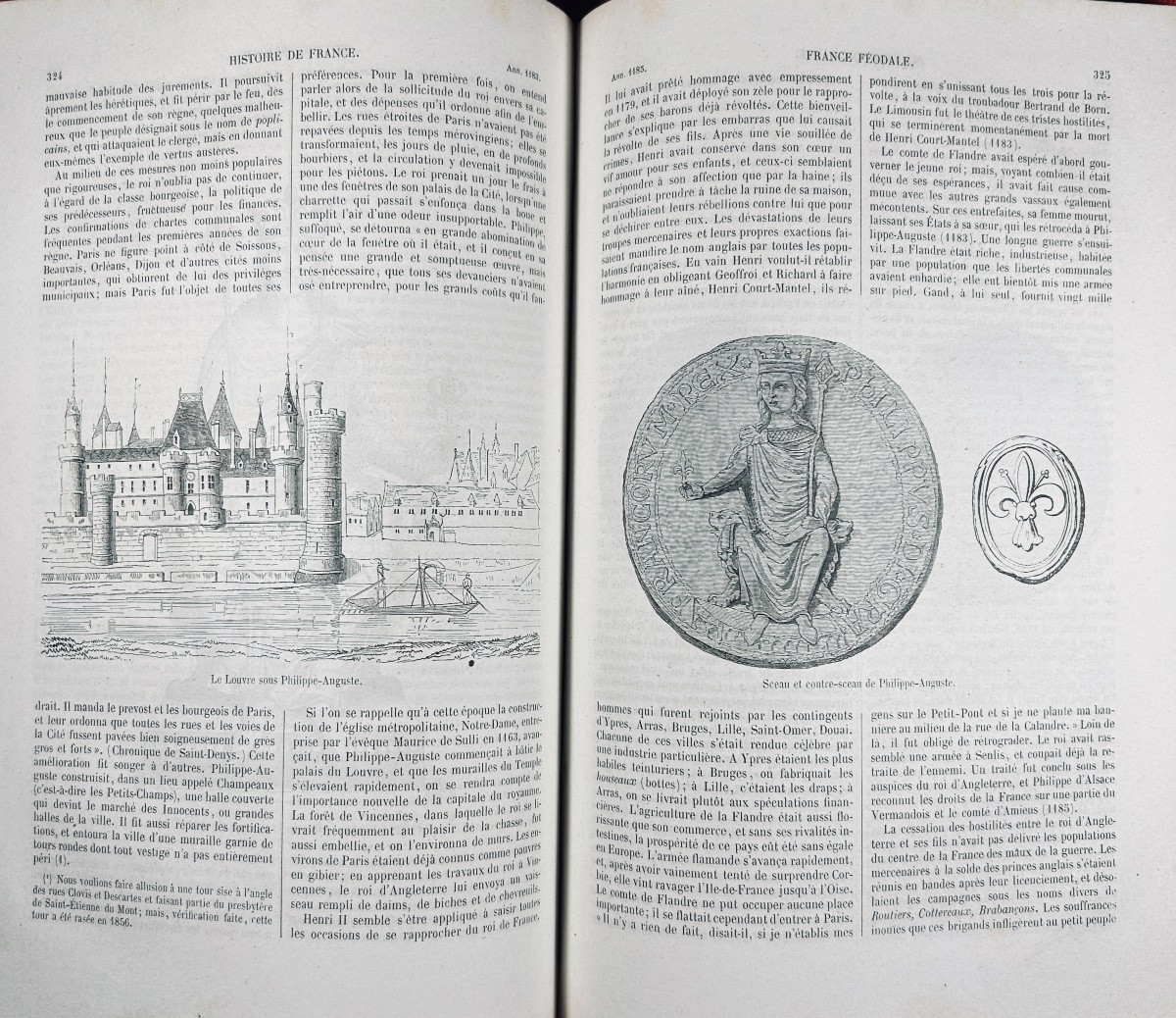 Bordier & Charton - History Of France From The Earliest Times. 1859, Contemporary Binding.-photo-3