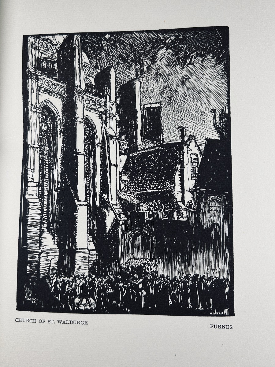 BRANGWYN - Belgium. Trench, Trübner & Co, Broadway House, Carter 1916, reliure avec jaquette.-photo-2