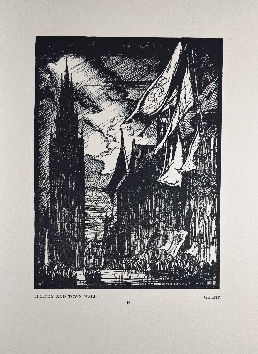 BRANGWYN - Belgium. Trench, Trübner & Co, Broadway House, Carter 1916, reliure avec jaquette.-photo-7